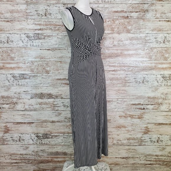 Sugarlips Pants - SUGARLIPS Black Blackjack Striped Keyhole Jersey